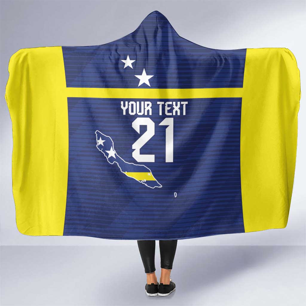 Personalized Curacao Sailboat Hooded Blanket Tropical Beach Sunset