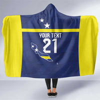 Personalized Curacao Sailboat Hooded Blanket Tropical Beach Sunset