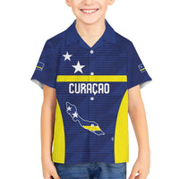 Personalized Curacao Sailboat Kid Hawaiian Shirt Tropical Beach Sunset