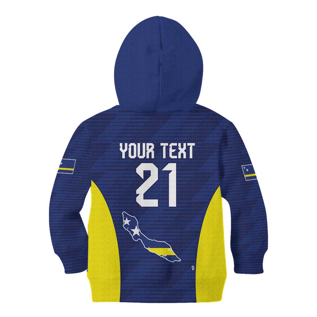 Personalized Curacao Sailboat Kid Hoodie Tropical Beach Sunset