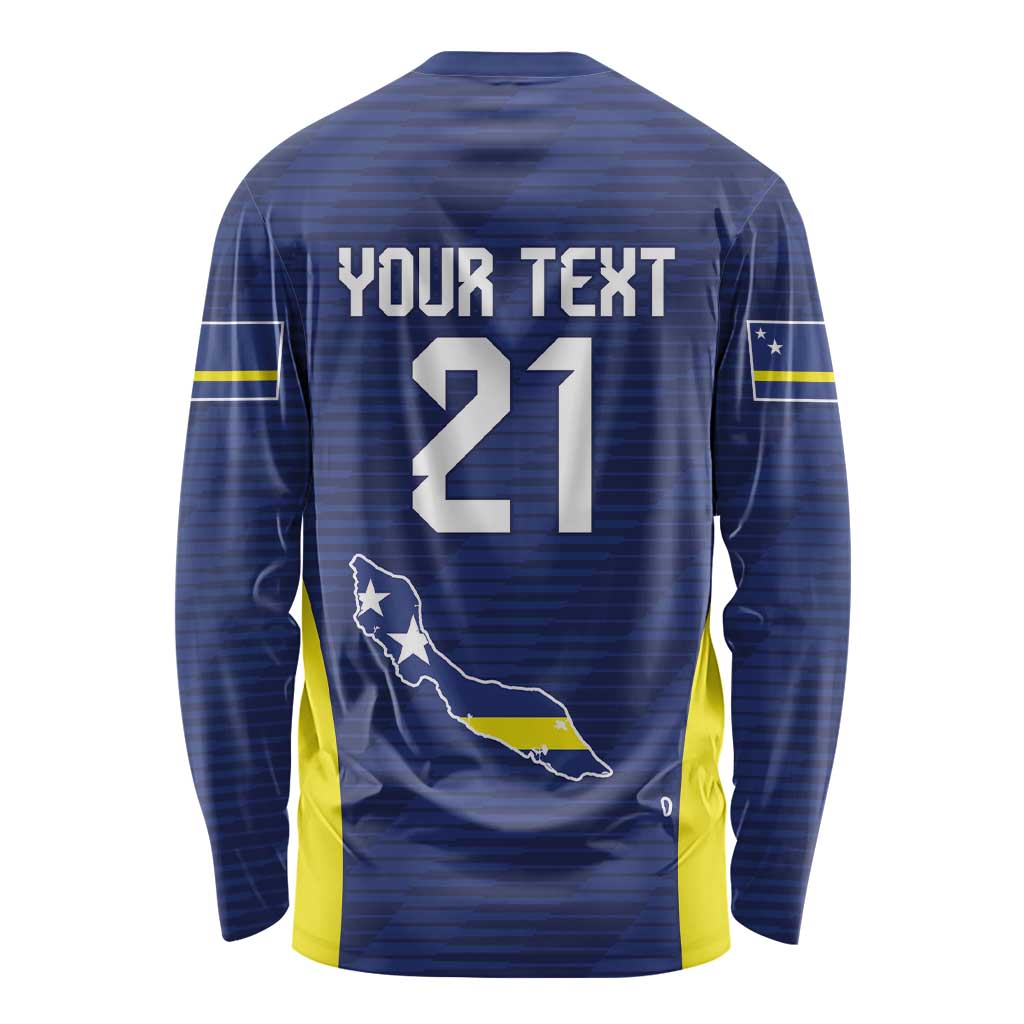 Personalized Curacao Sailboat Long Sleeve Shirt Tropical Beach Sunset