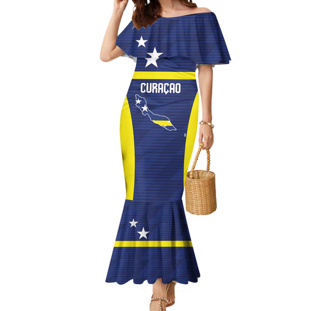 Personalized Curacao Sailboat Mermaid Dress Tropical Beach Sunset