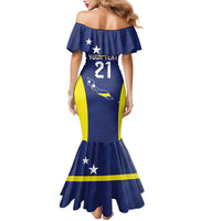 Personalized Curacao Sailboat Mermaid Dress Tropical Beach Sunset