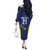Personalized Curacao Sailboat Off The Shoulder Long Sleeve Dress Tropical Beach Sunset