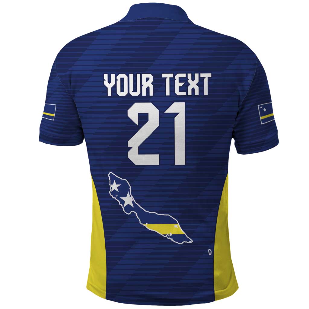 Personalized Curacao Sailboat Polo Shirt Tropical Beach Sunset