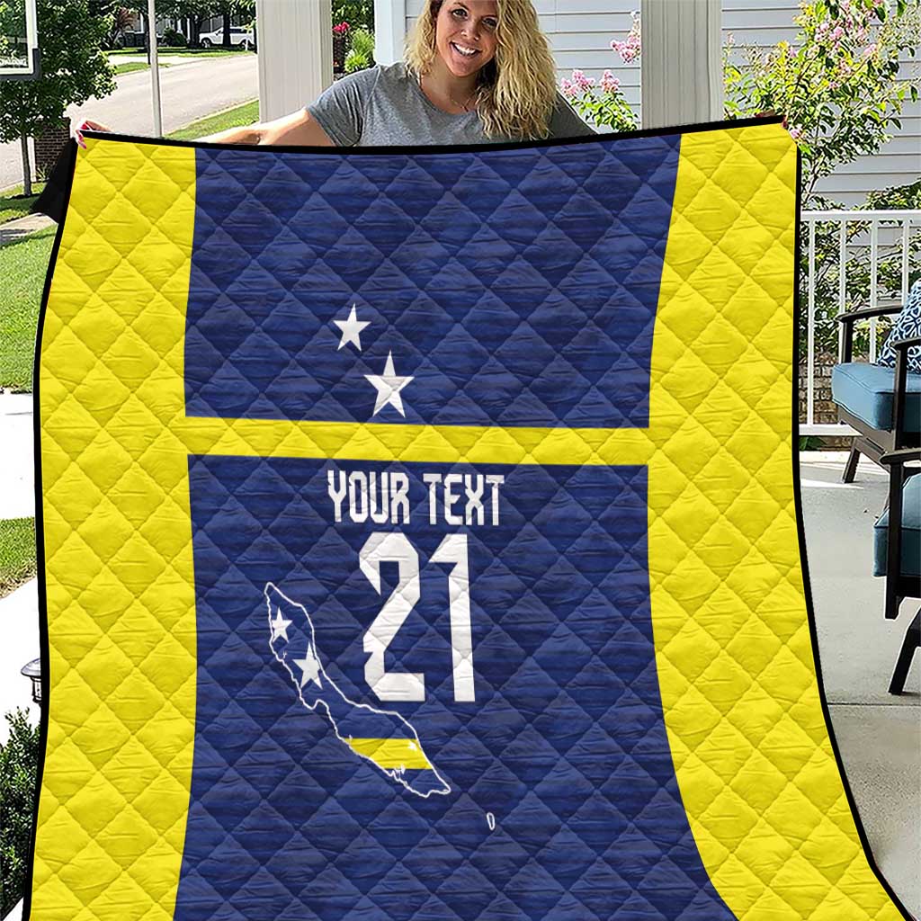 Personalized Curacao Sailboat Quilt Tropical Beach Sunset