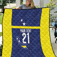 Personalized Curacao Sailboat Quilt Tropical Beach Sunset