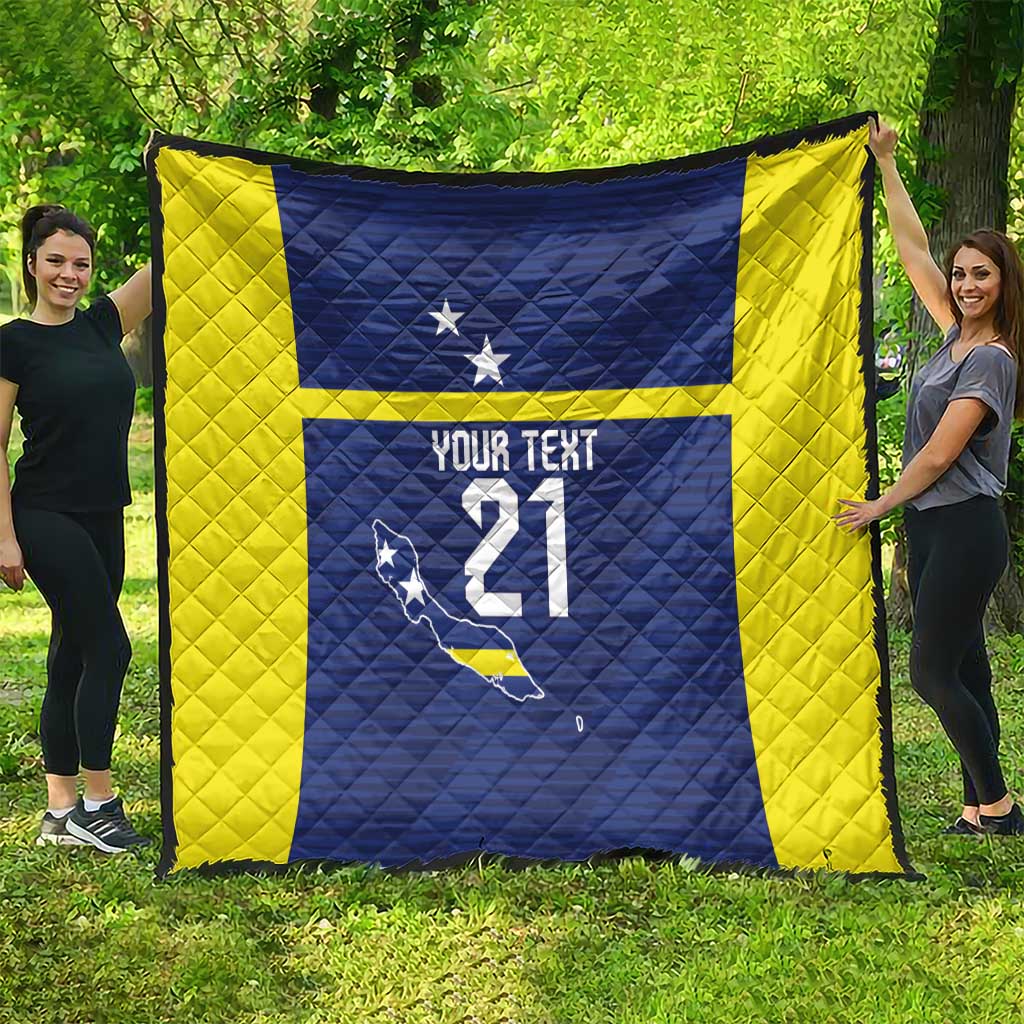 Personalized Curacao Sailboat Quilt Tropical Beach Sunset