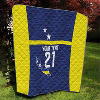 Personalized Curacao Sailboat Quilt Tropical Beach Sunset