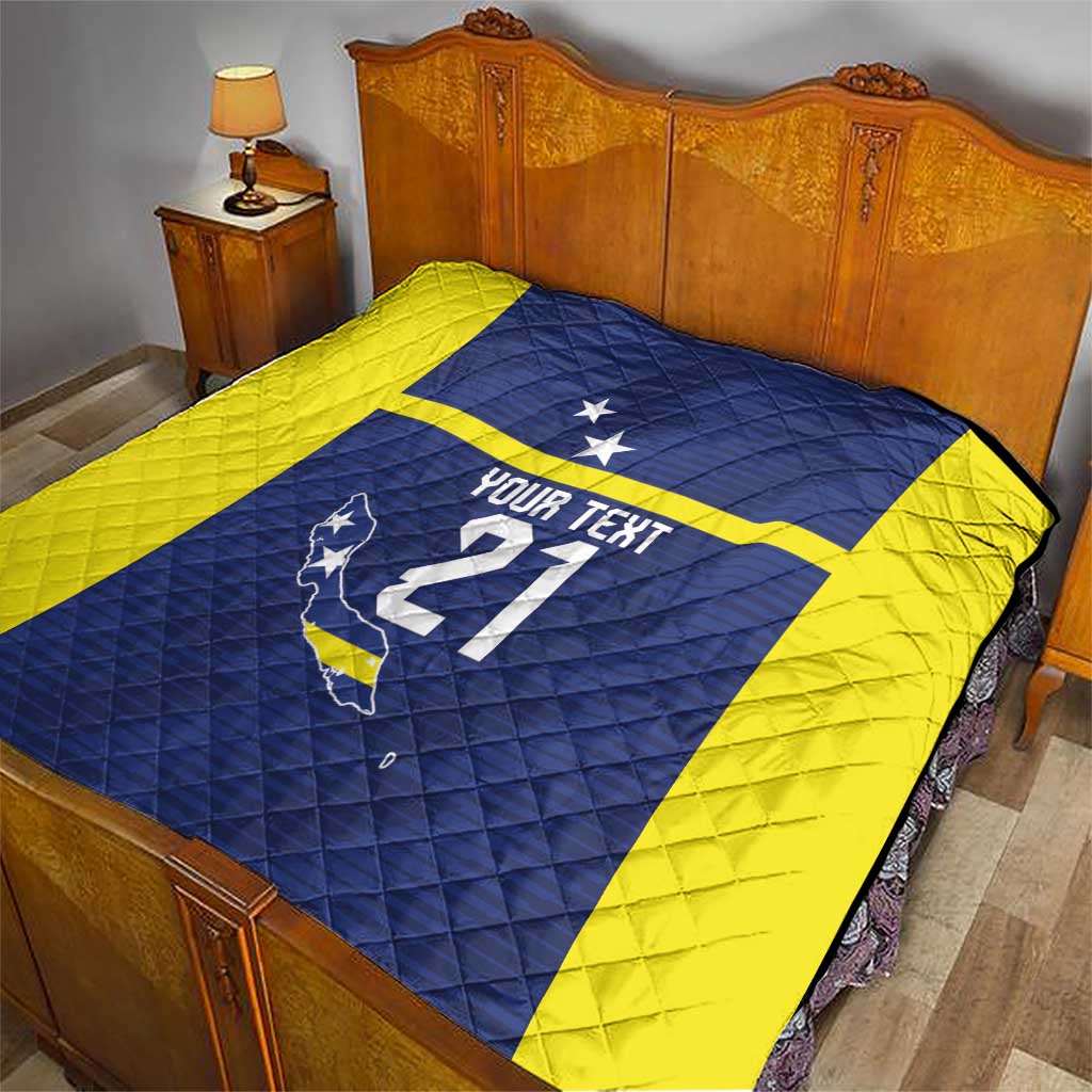 Personalized Curacao Sailboat Quilt Tropical Beach Sunset