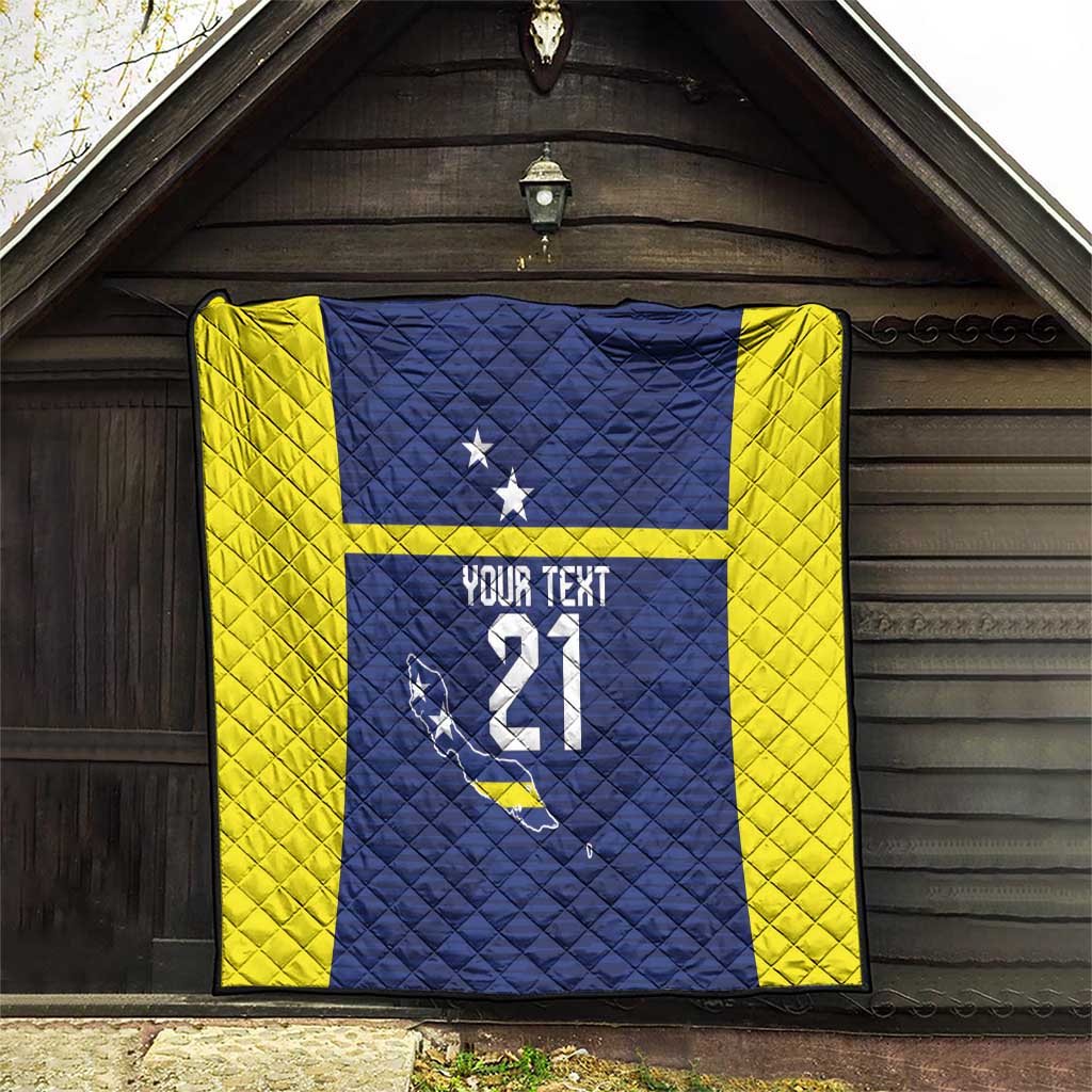 Personalized Curacao Sailboat Quilt Tropical Beach Sunset