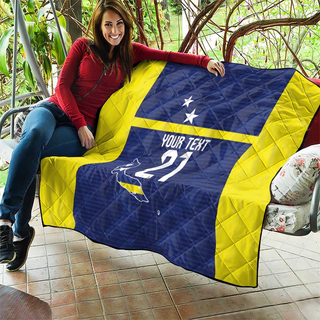 Personalized Curacao Sailboat Quilt Tropical Beach Sunset