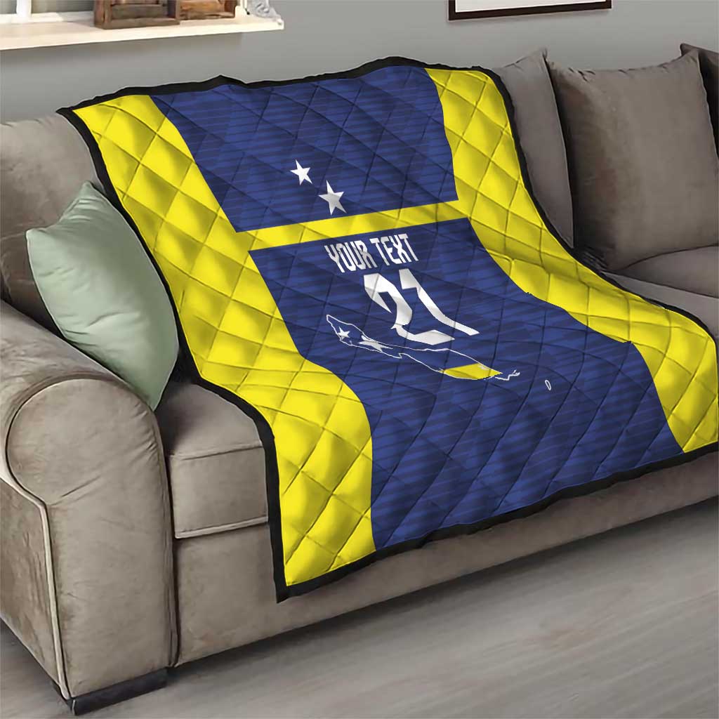 Personalized Curacao Sailboat Quilt Tropical Beach Sunset