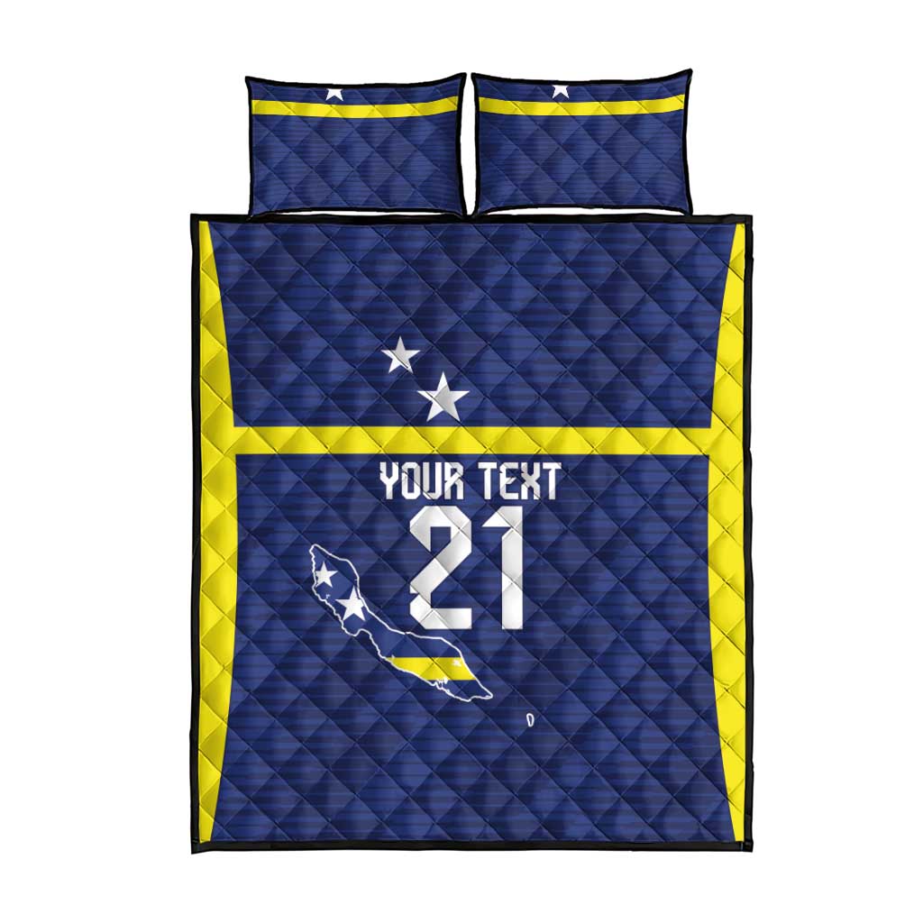 Personalized Curacao Sailboat Quilt Bed Set Tropical Beach Sunset