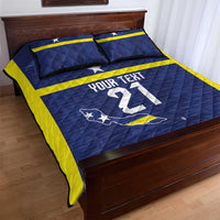 Personalized Curacao Sailboat Quilt Bed Set Tropical Beach Sunset