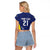 Personalized Curacao Sailboat Raglan Cropped T Shirt Tropical Beach Sunset