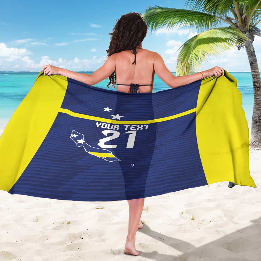 Personalized Curacao Sailboat Sarong Tropical Beach Sunset
