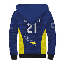 Personalized Curacao Sailboat Sherpa Hoodie Tropical Beach Sunset