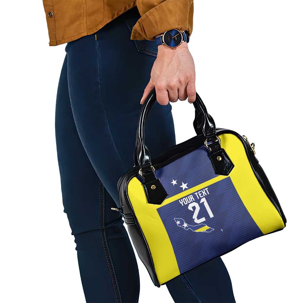 Personalized Curacao Sailboat Shoulder Handbag Tropical Beach Sunset