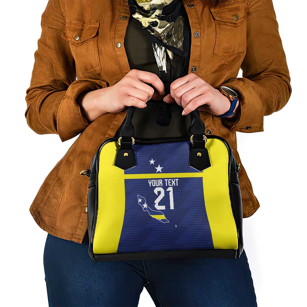 Personalized Curacao Sailboat Shoulder Handbag Tropical Beach Sunset