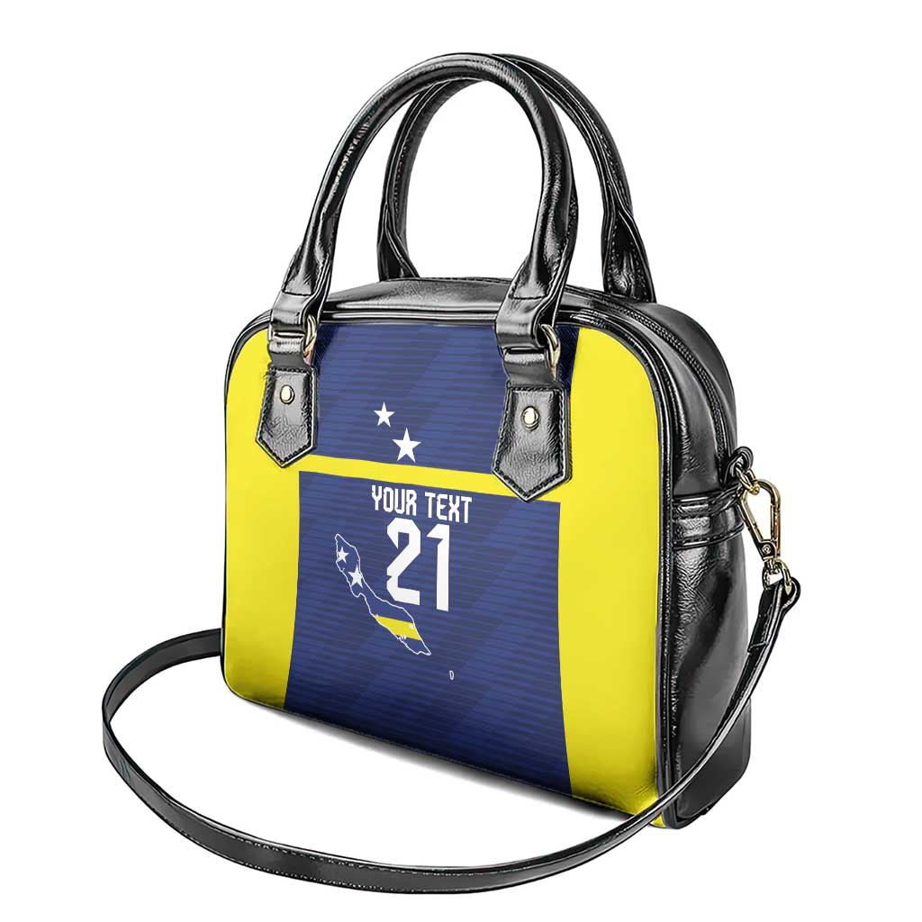 Personalized Curacao Sailboat Shoulder Handbag Tropical Beach Sunset