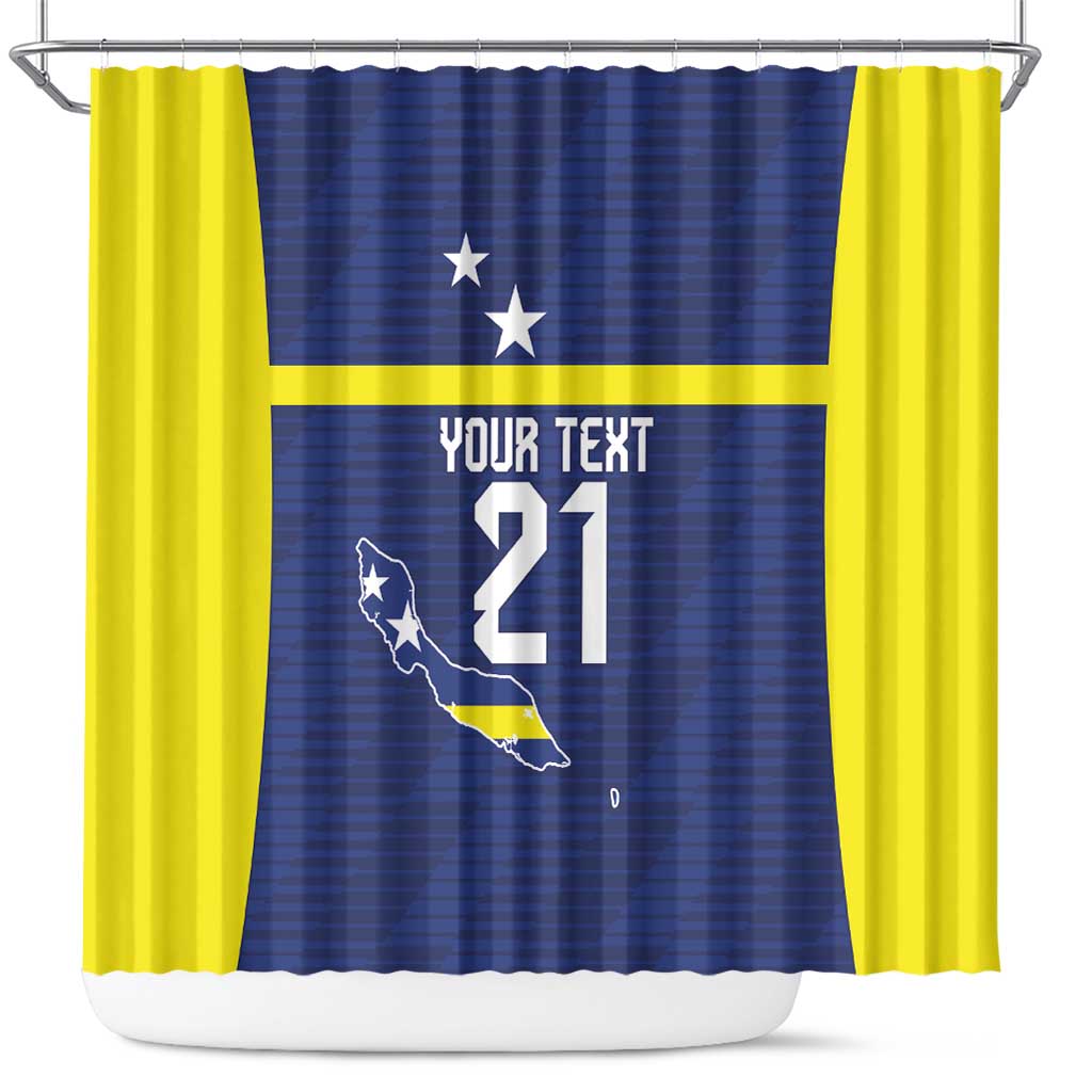 Personalized Curacao Sailboat Shower Curtain Tropical Beach Sunset