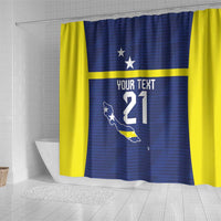 Personalized Curacao Sailboat Shower Curtain Tropical Beach Sunset