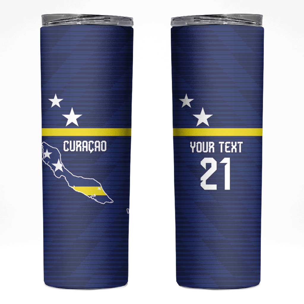 Personalized Curacao Sailboat Skinny Tumbler Tropical Beach Sunset