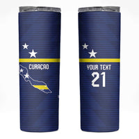 Personalized Curacao Sailboat Skinny Tumbler Tropical Beach Sunset