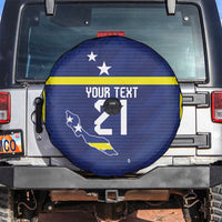 Personalized Curacao Sailboat Spare Tire Cover Tropical Beach Sunset