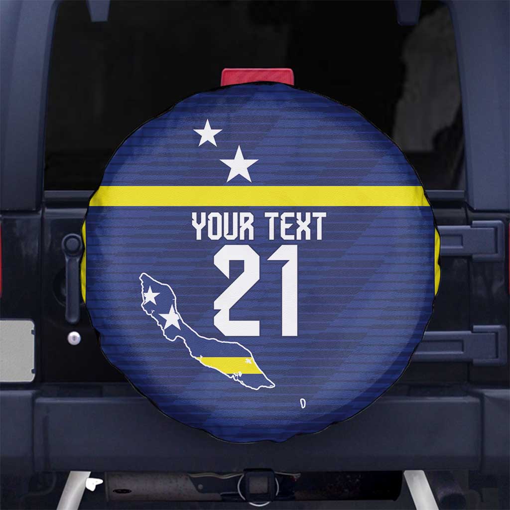 Personalized Curacao Sailboat Spare Tire Cover Tropical Beach Sunset