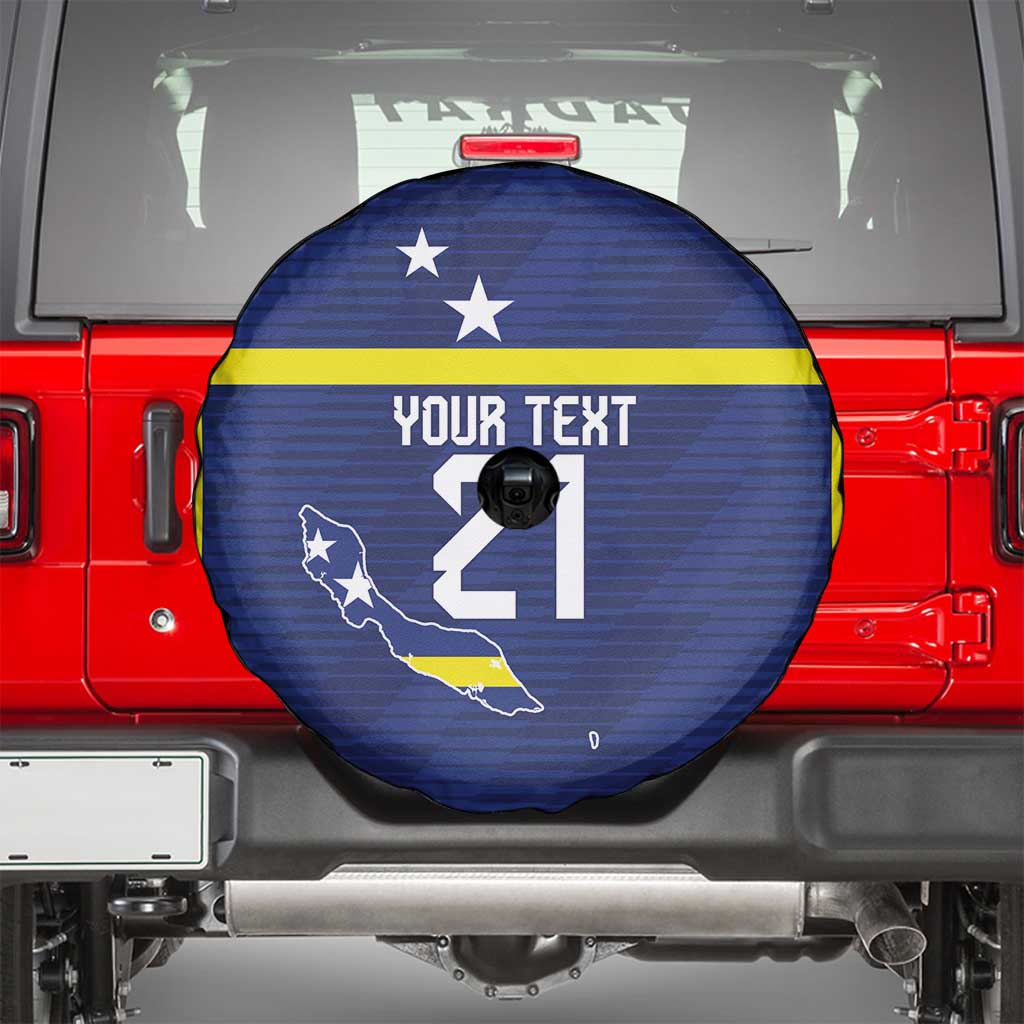 Personalized Curacao Sailboat Spare Tire Cover Tropical Beach Sunset