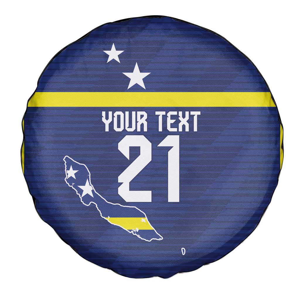 Personalized Curacao Sailboat Spare Tire Cover Tropical Beach Sunset