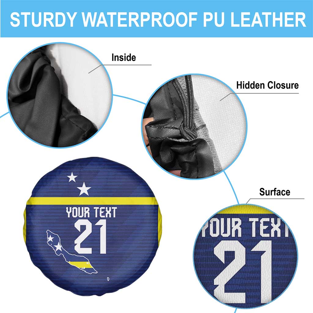 Personalized Curacao Sailboat Spare Tire Cover Tropical Beach Sunset