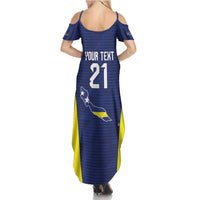 Personalized Curacao Sailboat Summer Maxi Dress Tropical Beach Sunset