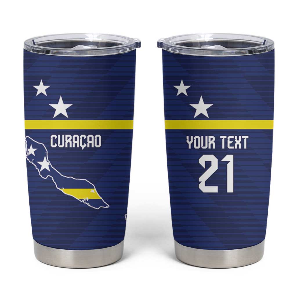 Personalized Curacao Sailboat Tumbler Cup Tropical Beach Sunset