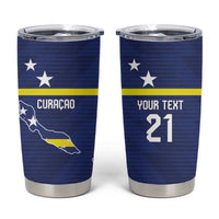 Personalized Curacao Sailboat Tumbler Cup Tropical Beach Sunset