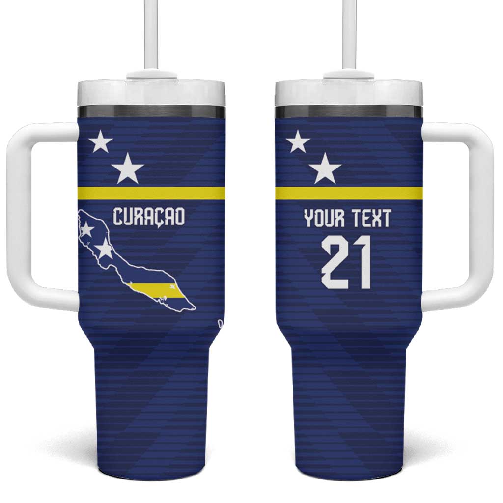 Personalized Curacao Sailboat Tumbler With Handle Tropical Beach Sunset