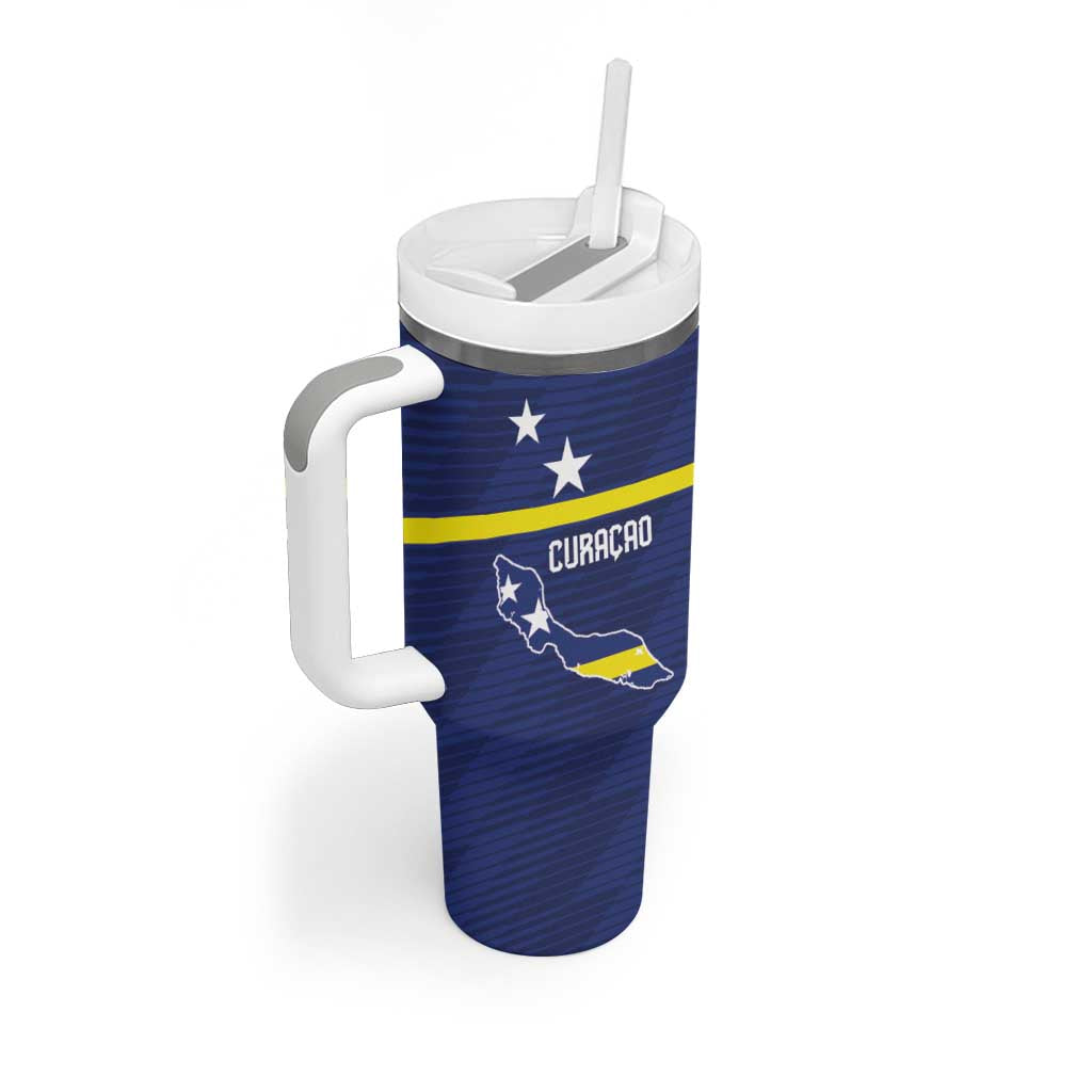 Personalized Curacao Sailboat Tumbler With Handle Tropical Beach Sunset