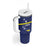 Personalized Curacao Sailboat Tumbler With Handle Tropical Beach Sunset