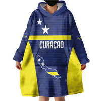 Personalized Curacao Sailboat Wearable Blanket Hoodie Tropical Beach Sunset