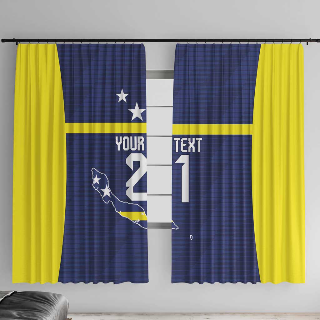 Personalized Curacao Sailboat Window Curtain Tropical Beach Sunset