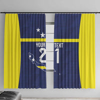 Personalized Curacao Sailboat Window Curtain Tropical Beach Sunset
