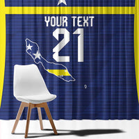 Personalized Curacao Sailboat Window Curtain Tropical Beach Sunset