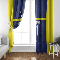 Personalized Curacao Sailboat Window Curtain Tropical Beach Sunset