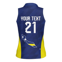 Personalized Curacao Sailboat Women Sleeveless Polo Shirt Tropical Beach Sunset