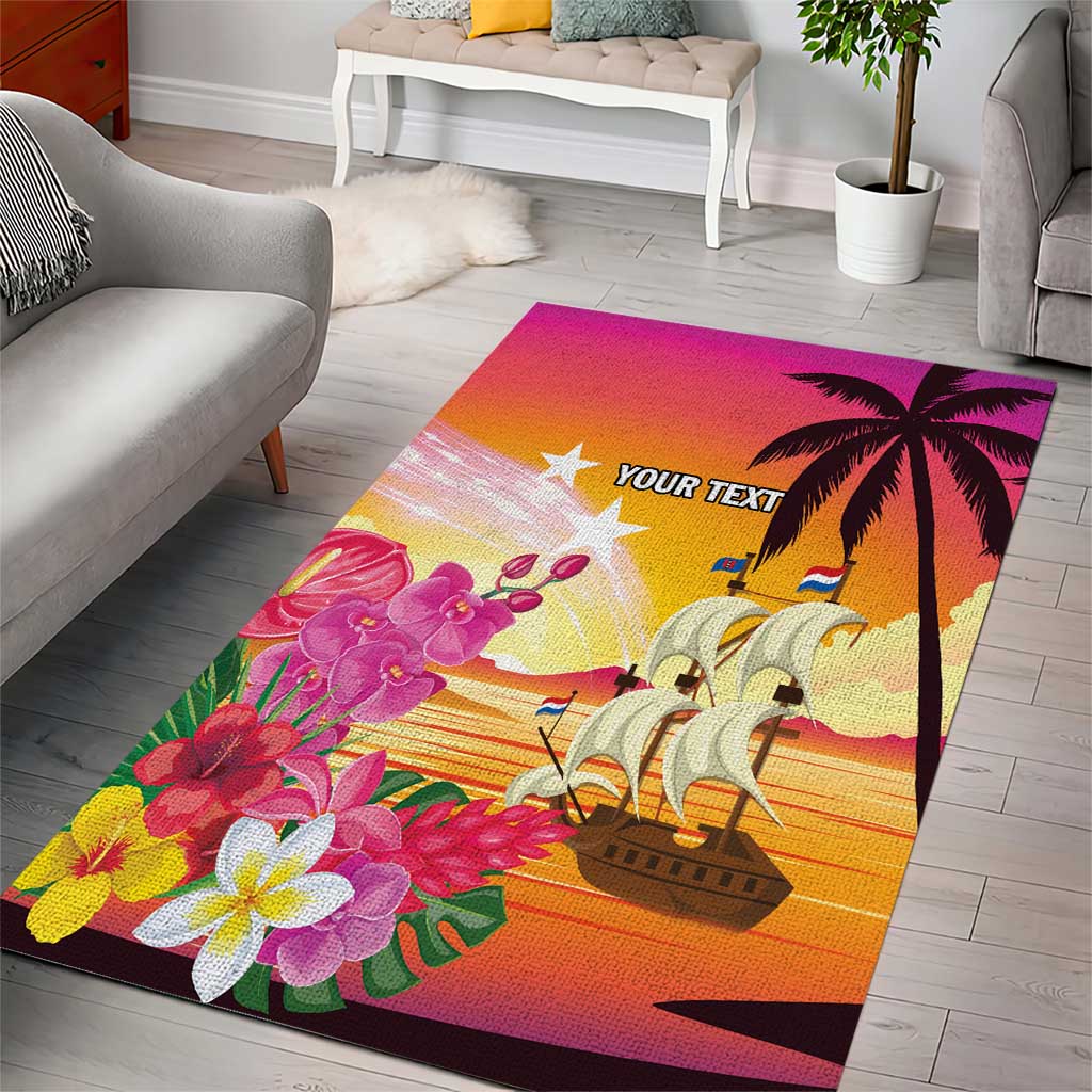 Curacao Football Custom Area Rug Come On La Familia Azul