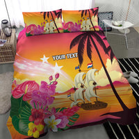 Curacao Football Custom Bedding Set Come On La Familia Azul