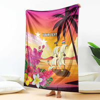 Curacao Football Custom Blanket Come On La Familia Azul