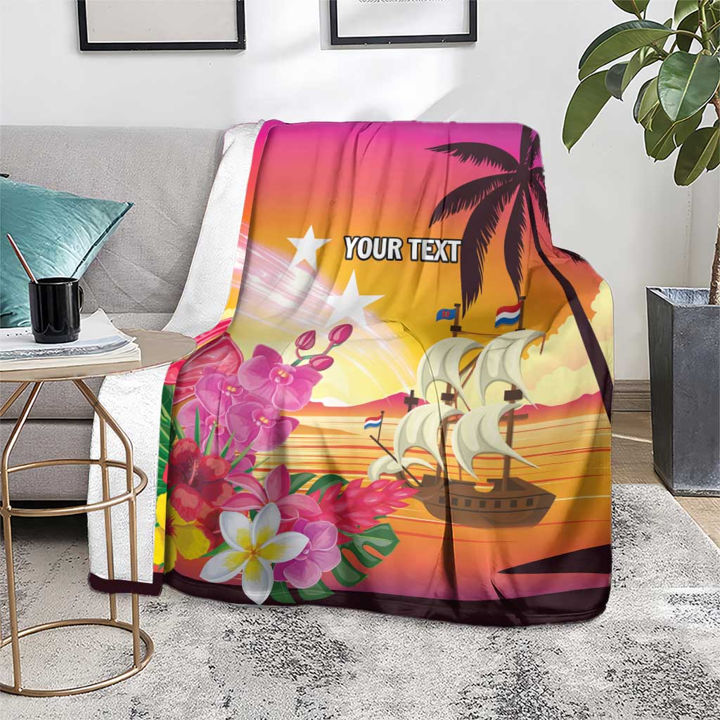 Curacao Football Custom Blanket Come On La Familia Azul